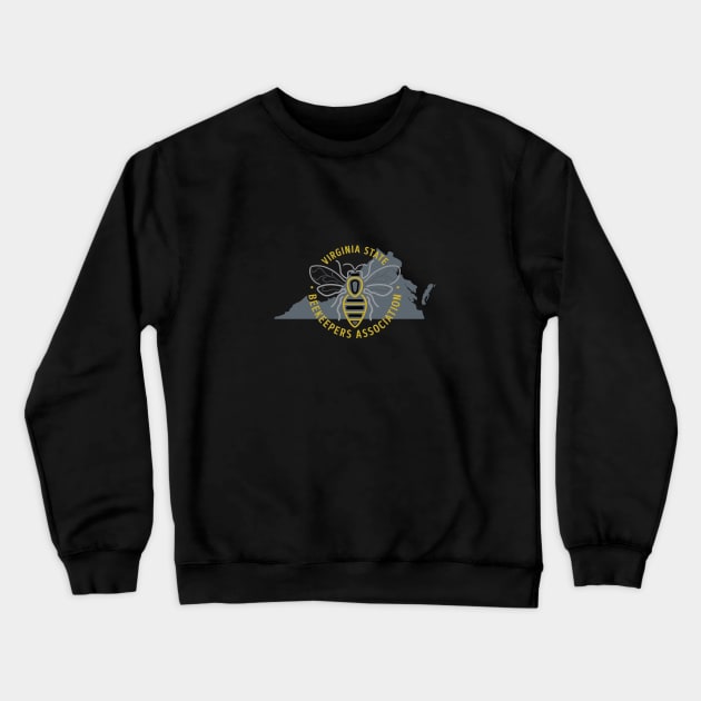 VSBA LOGO YELLOW LETTERING Crewneck Sweatshirt by Virginia State Beekeepers